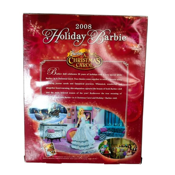 Holiday Barbie Collector Doll 20th Anniversary Snowflake Silver Gown 2008 - Picture 4 of 7